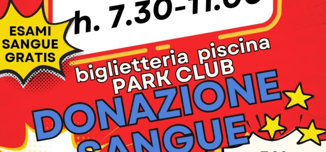 DONAZIONE SANGUE – AVIS – 2 AGOSTO ACQUAPARK